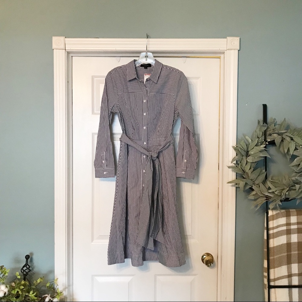 NWT J. Crew striped shirtdress size 2 - Picture 3 of 8